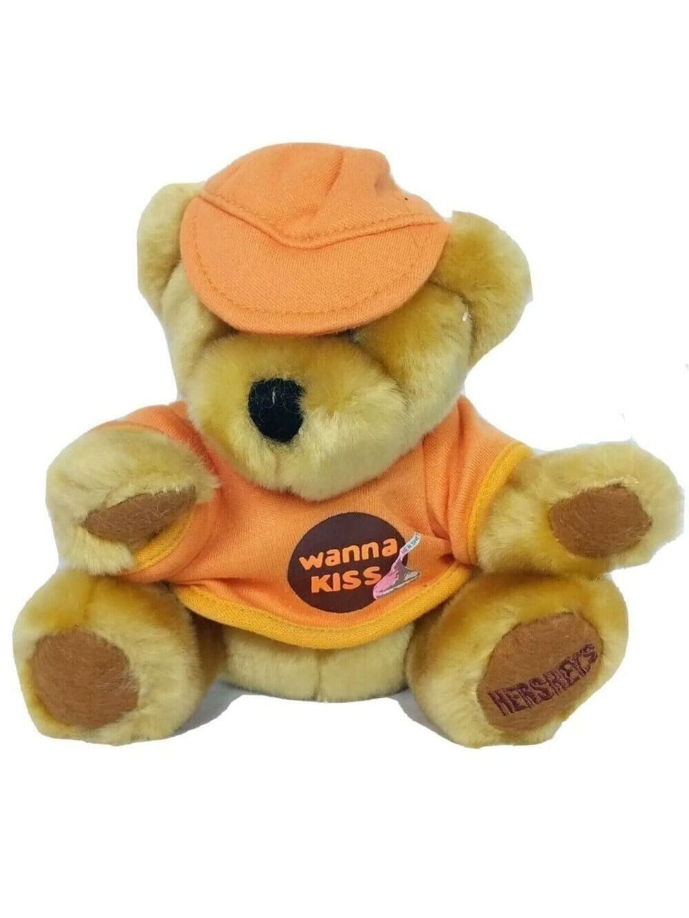 Hersheys Kisses Wanna Kiss Bear Plush 6.5 Inch